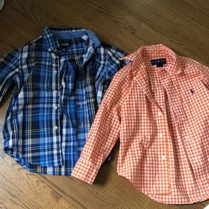 Ralph Lauren & Chaps Boys button down shirts
